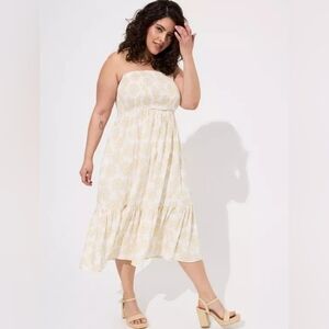 Torrid Smocked MIDI Tube Dress Daisy Dream 2x New NWT